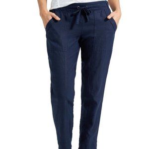 Athleta Linen Ankle Pant - Navy